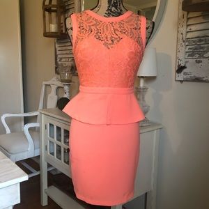 Pretty peach dress. Size 1